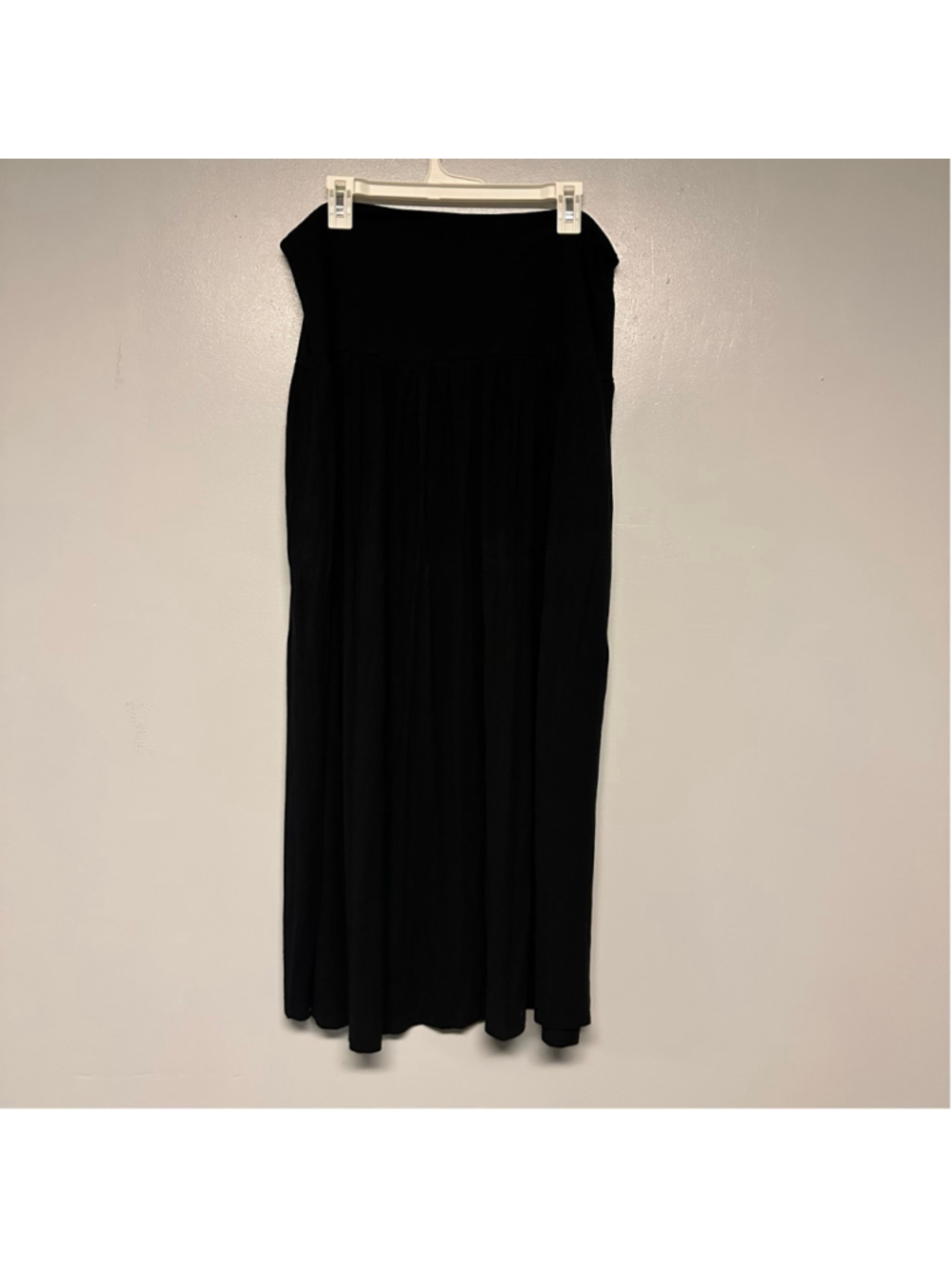 Simlu Black Maxi Skirt Plus size 3XL High waisted gathered Soft